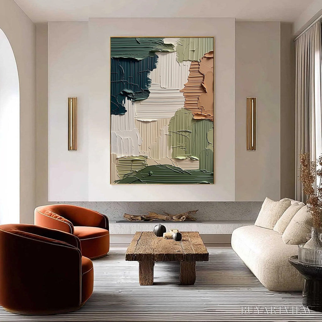 ARTOVITAS Earthen Strata – Textured Wabi Sabi Abstract Impasto - image 2
