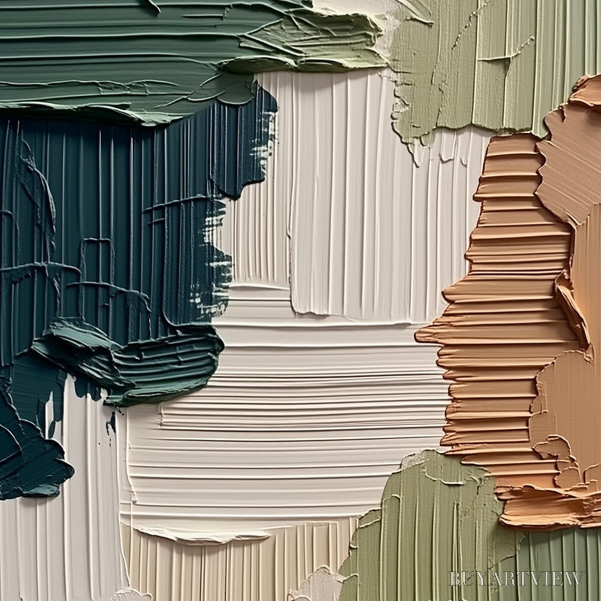 ARTOVITAS Earthen Strata – Textured Wabi Sabi Abstract Impasto - image 3