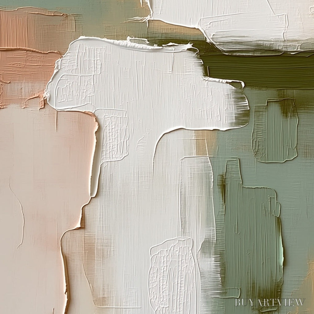 ARTOVITAS Earthen Strata – Heavily Textured Wabi Sabi Abstract Oil Painting - image 5