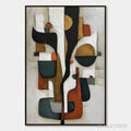 ARTOVITAS Terra Forma – Textured Geometric Abstract Oil Painting for Modern Decor - image 1