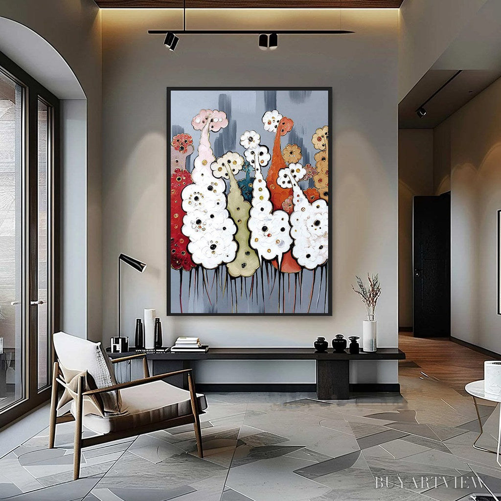 ARTOVITAS Dreamwood Grove – Whimsical Abstract Forest Textured Impasto Painting - image 2