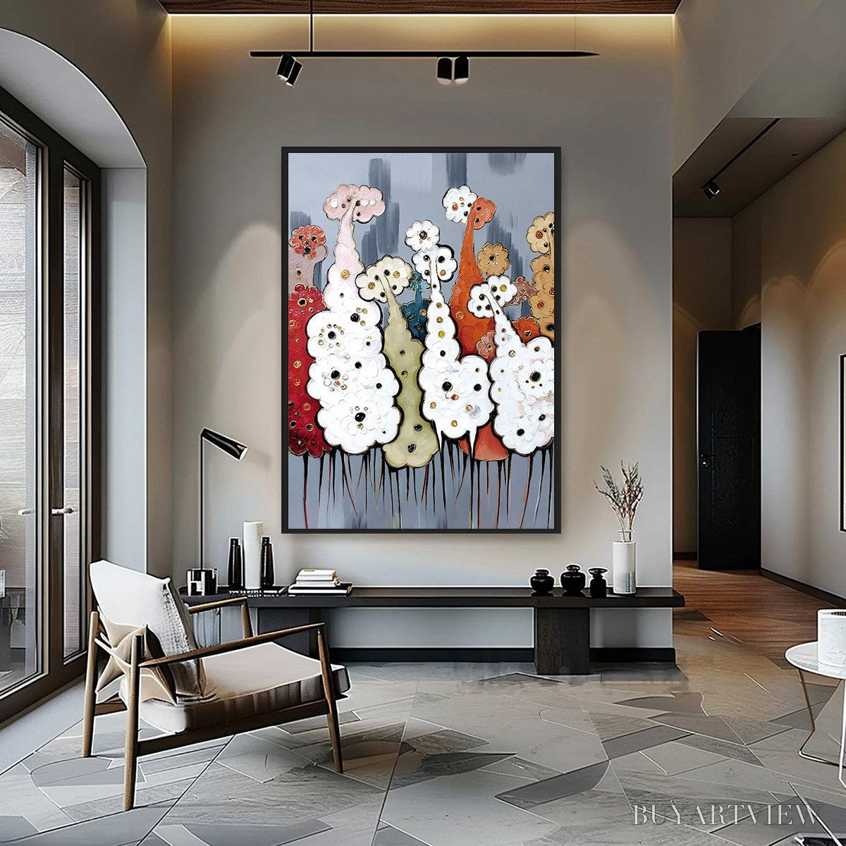 ARTOVITAS Dreamwood Grove – Whimsical Abstract Forest Textured Impasto Painting - image 2