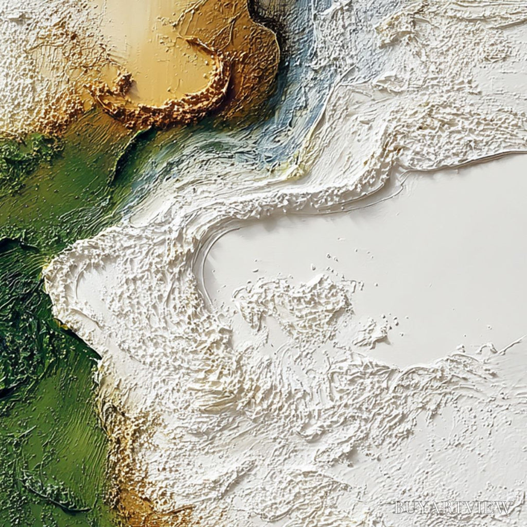 ARTOVITAS Terra Verde – Textured Abstract Earth Tone Landscape Painting - image 5