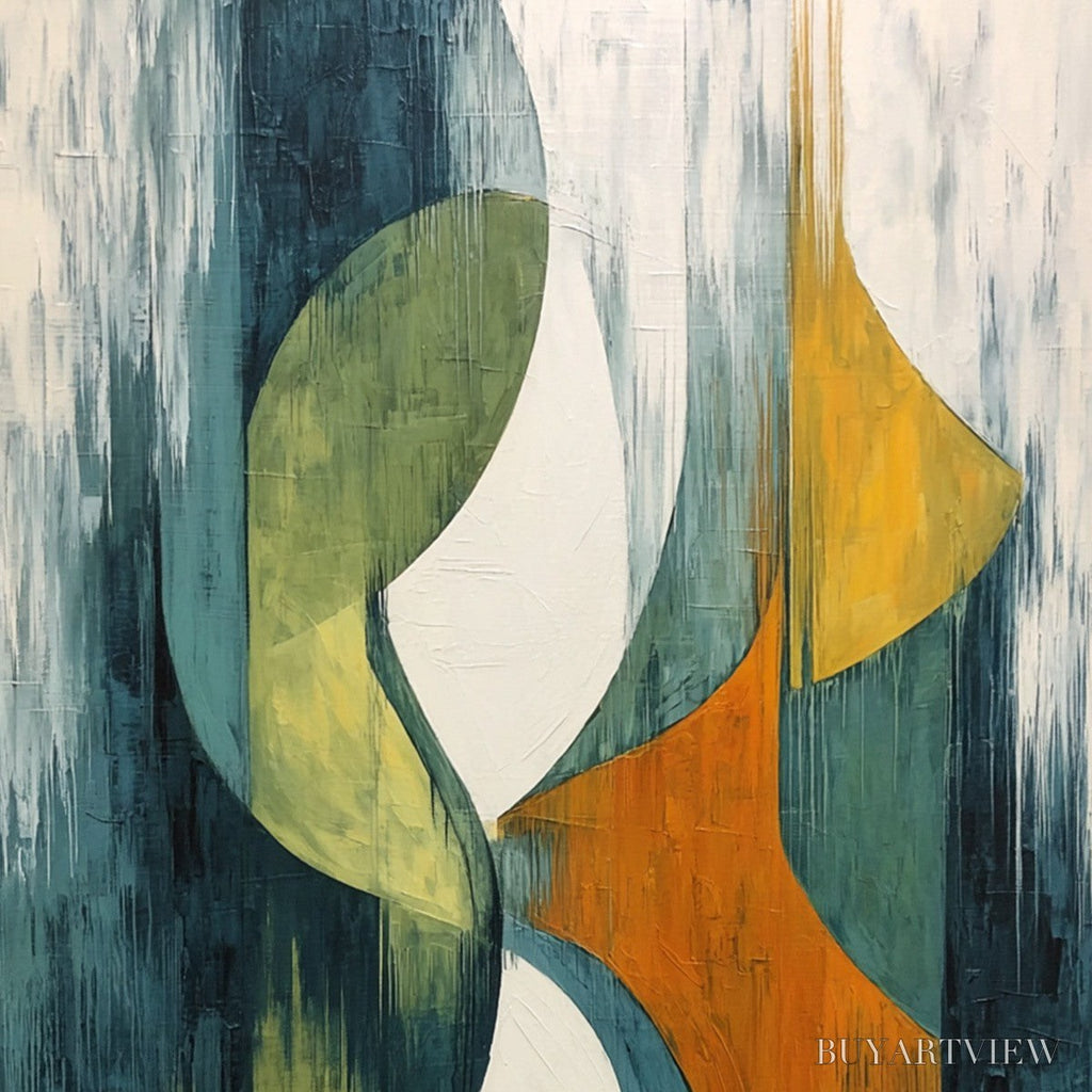 ARTOVITAS Convergence – Bold Vertical Abstract Painting with Textured Color Blocks - image 3