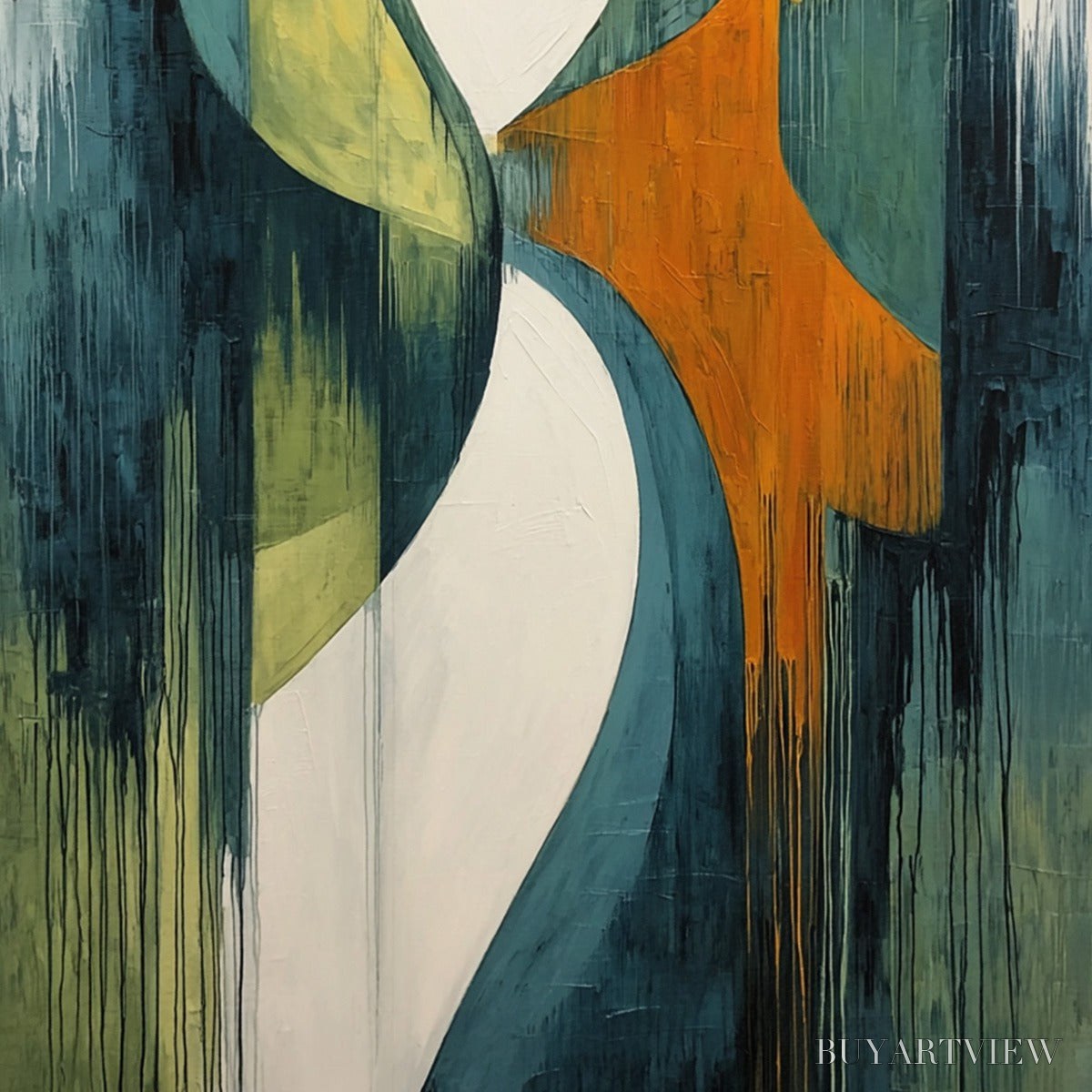 ARTOVITAS Convergence – Bold Vertical Abstract Painting with Textured Color Blocks - image 5