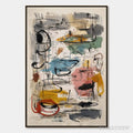 ARTOVITAS Concrete Jungle Symphony – Large Vertical Colorful Abstract - image 1