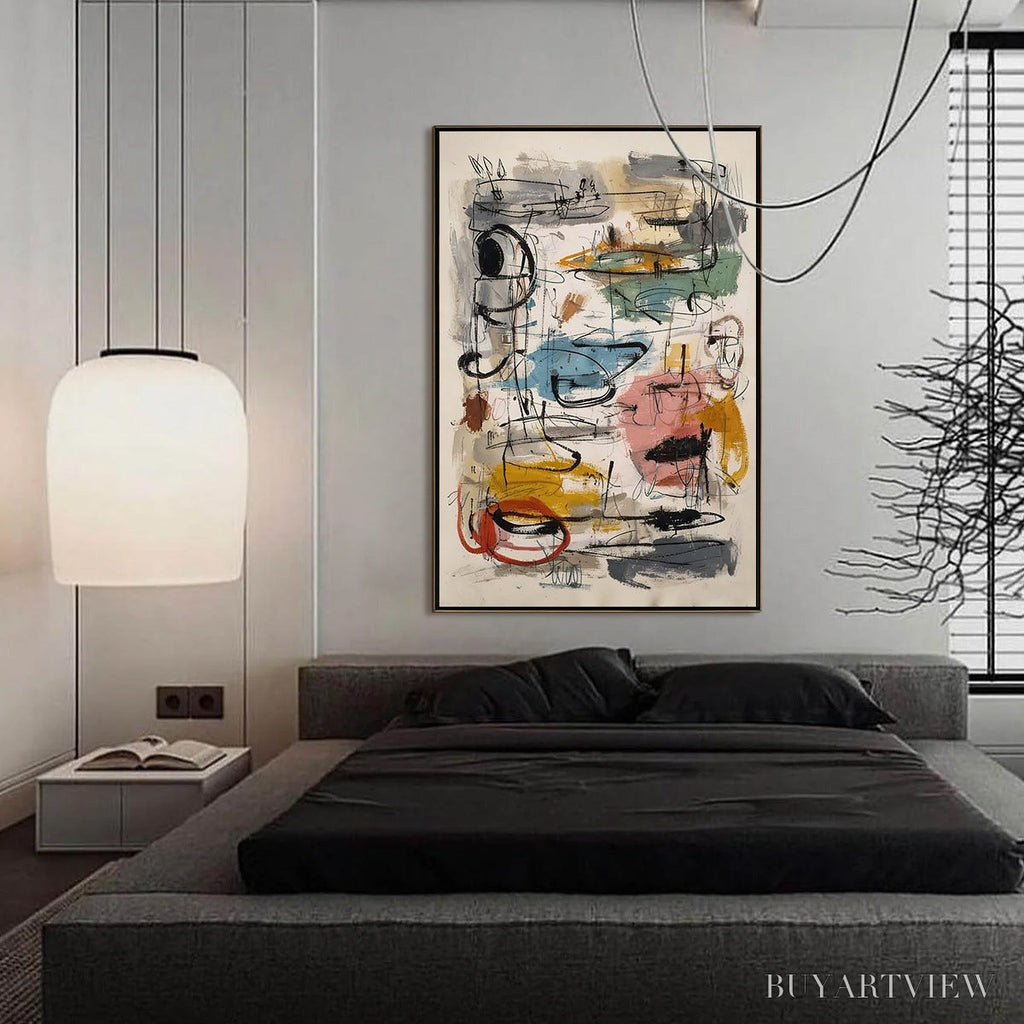 ARTOVITAS Concrete Jungle Symphony – Large Vertical Colorful Abstract - image 4