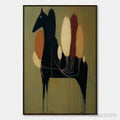 ARTOVITAS Terrane Steed – Surreal Wabi Sabi Textured Horse and Tree Abstract Painting - image 1