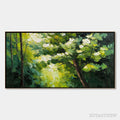 ARTOVITAS Verdant Light – Textured Palette Knife Forest Landscape Oil Painting - image 1