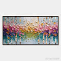 ARTOVITAS Blossoming Birch – Colorful Impasto Birch Tree Forest Palette Knife Painting - image 1