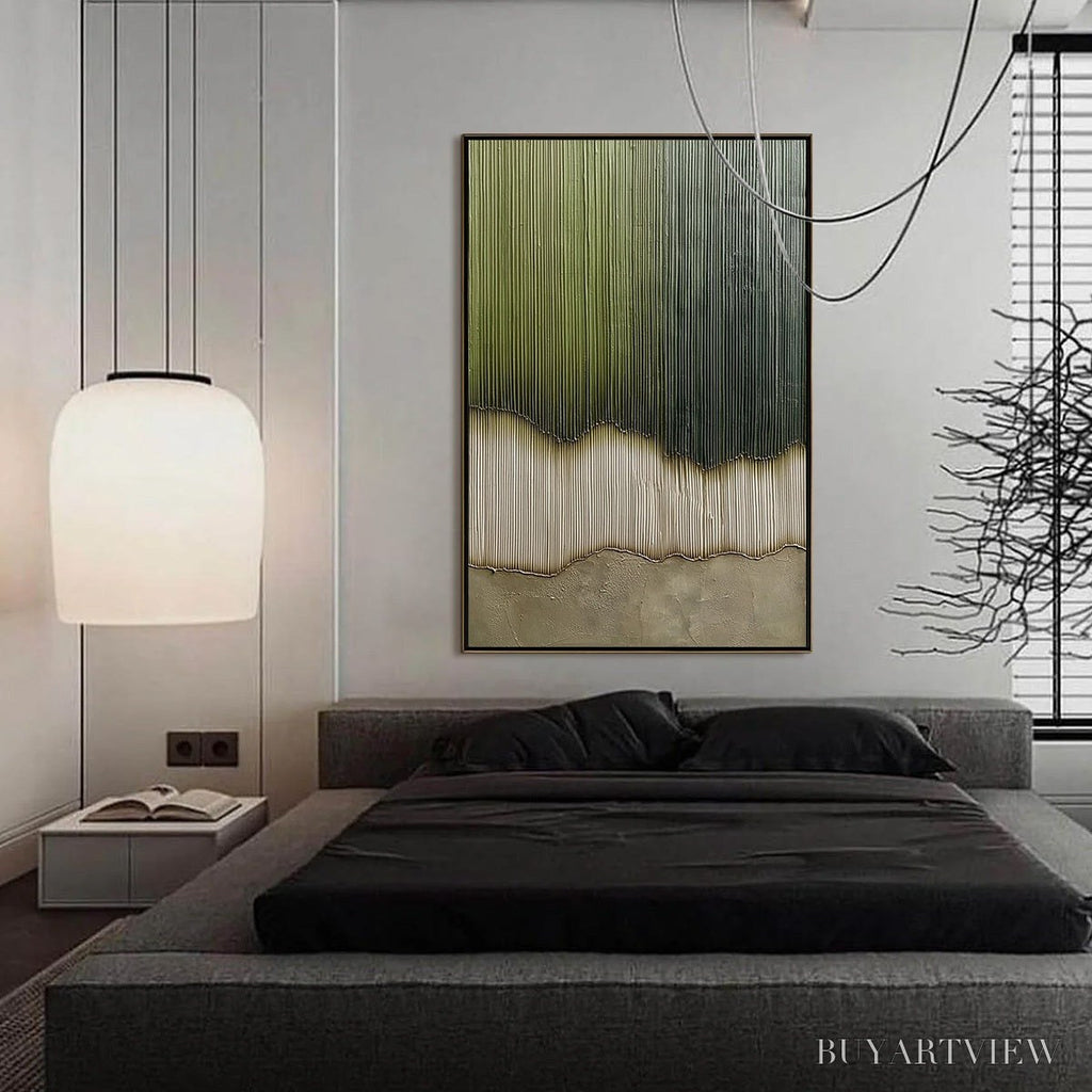 ARTOVITAS Verdant Strata – Textured Wabi Sabi Abstract Earth Painting - image 4