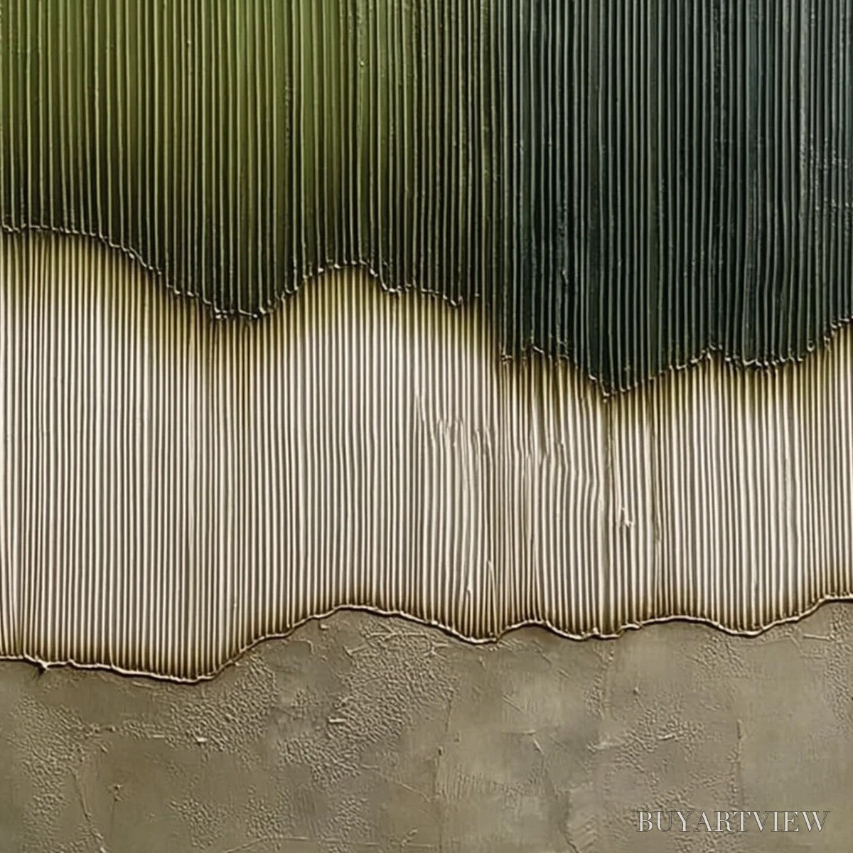 ARTOVITAS Verdant Strata – Textured Wabi Sabi Abstract Earth Painting - image 5