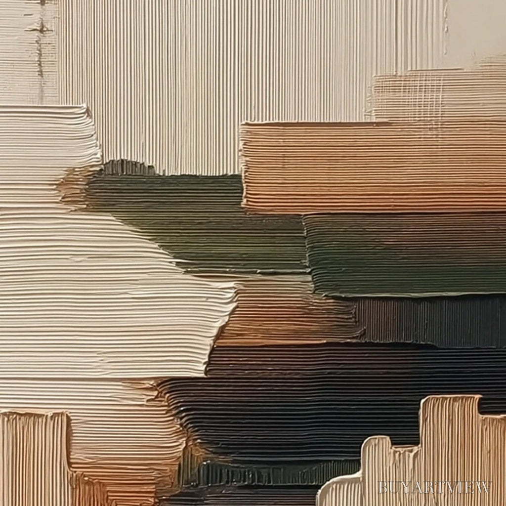 ARTOVITAS Earthen Strata – Heavily Textured Wabi Sabi Abstract Painting - image 3