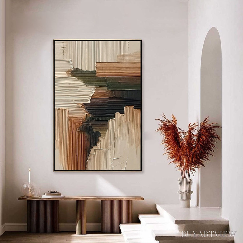 ARTOVITAS Earthen Strata – Heavily Textured Wabi Sabi Abstract Painting - image 4