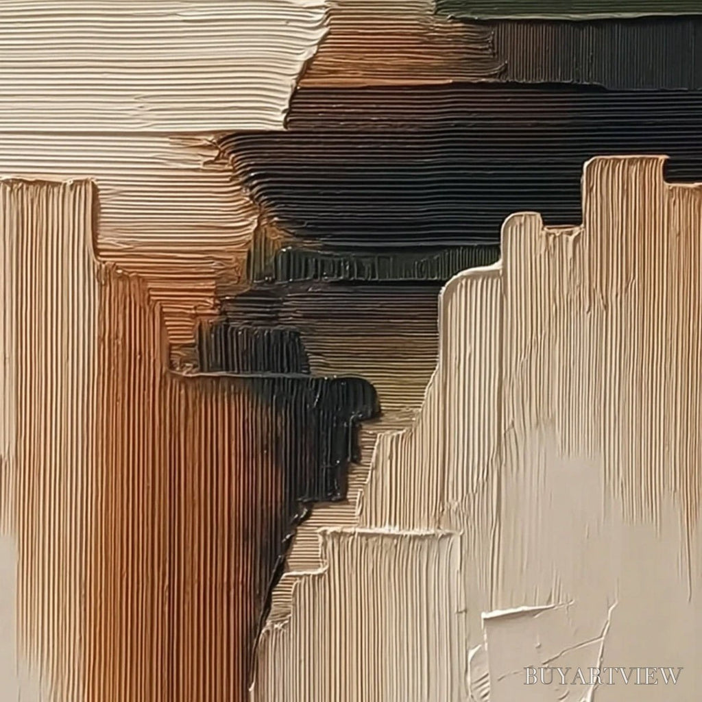ARTOVITAS Earthen Strata – Heavily Textured Wabi Sabi Abstract Painting - image 5