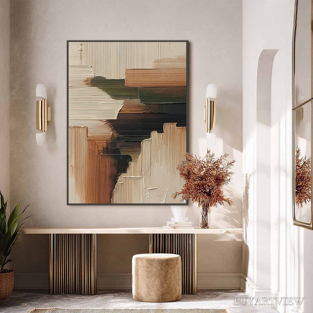 ARTOVITAS Earthen Strata – Heavily Textured Wabi Sabi Abstract Painting - image 6
