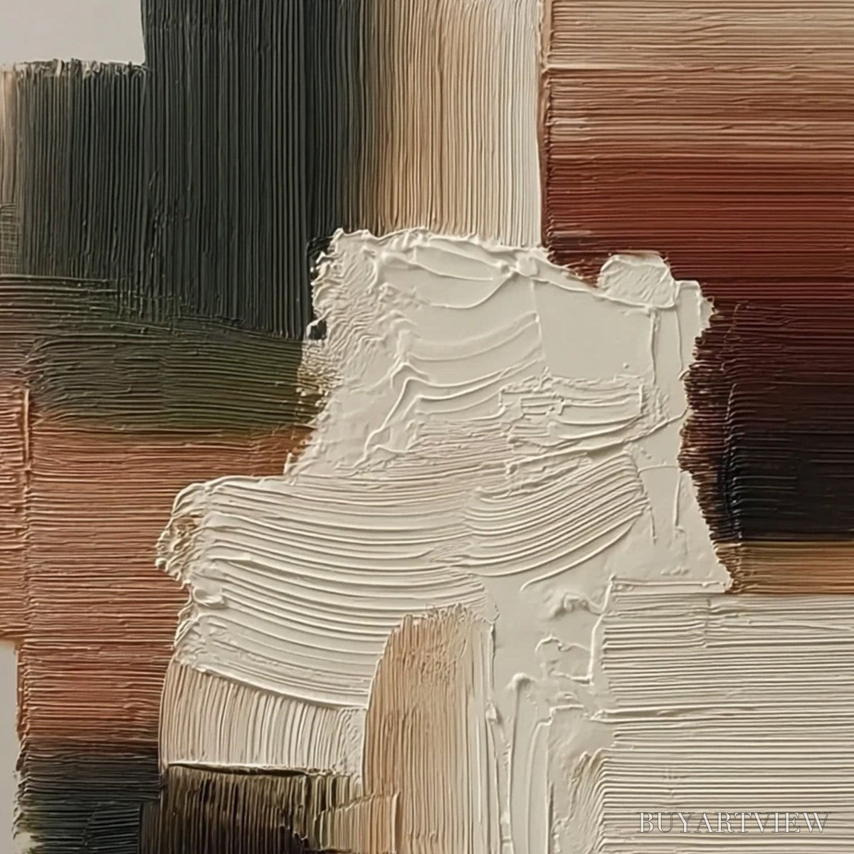 ARTOVITAS Strata – Vertical Wabi Sabi Textured Abstract Painting - image 3