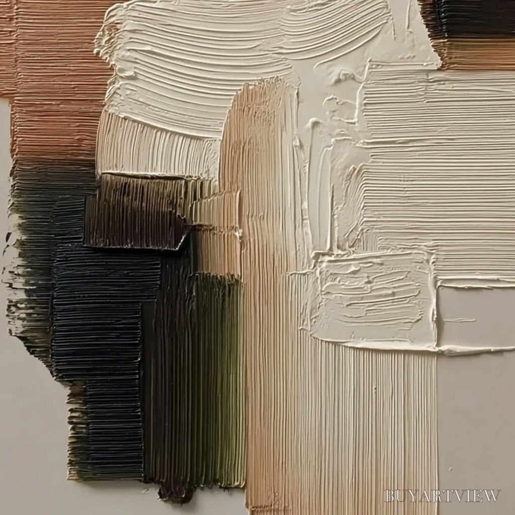 ARTOVITAS Strata – Vertical Wabi Sabi Textured Abstract Painting - image 5