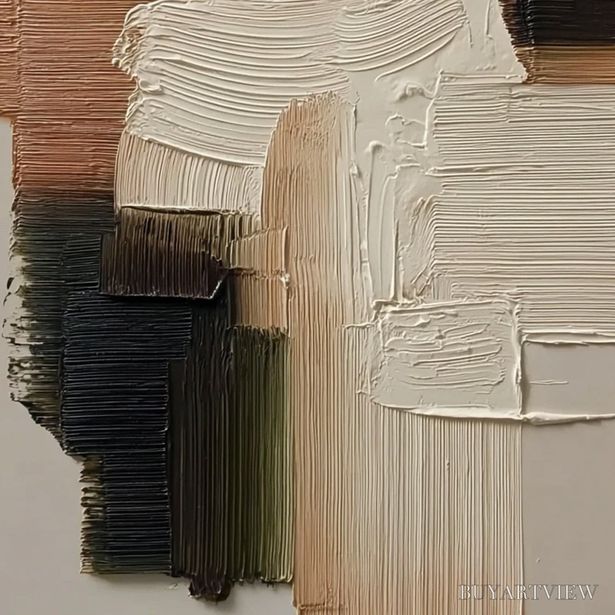 ARTOVITAS Strata – Vertical Wabi Sabi Textured Abstract Painting - image 5