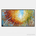 ARTOVITAS Autumn'S Gaze Palette Knife Forest Landscape Oil Painting - image 1