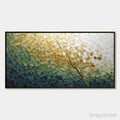 ARTOVITAS Golden Ascent – Heavily Textured Abstract Tree Landscape Painting - image 1