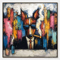 ARTOVITAS Top Dog – Textured Impasto Painting of a Dog in the City - image 1