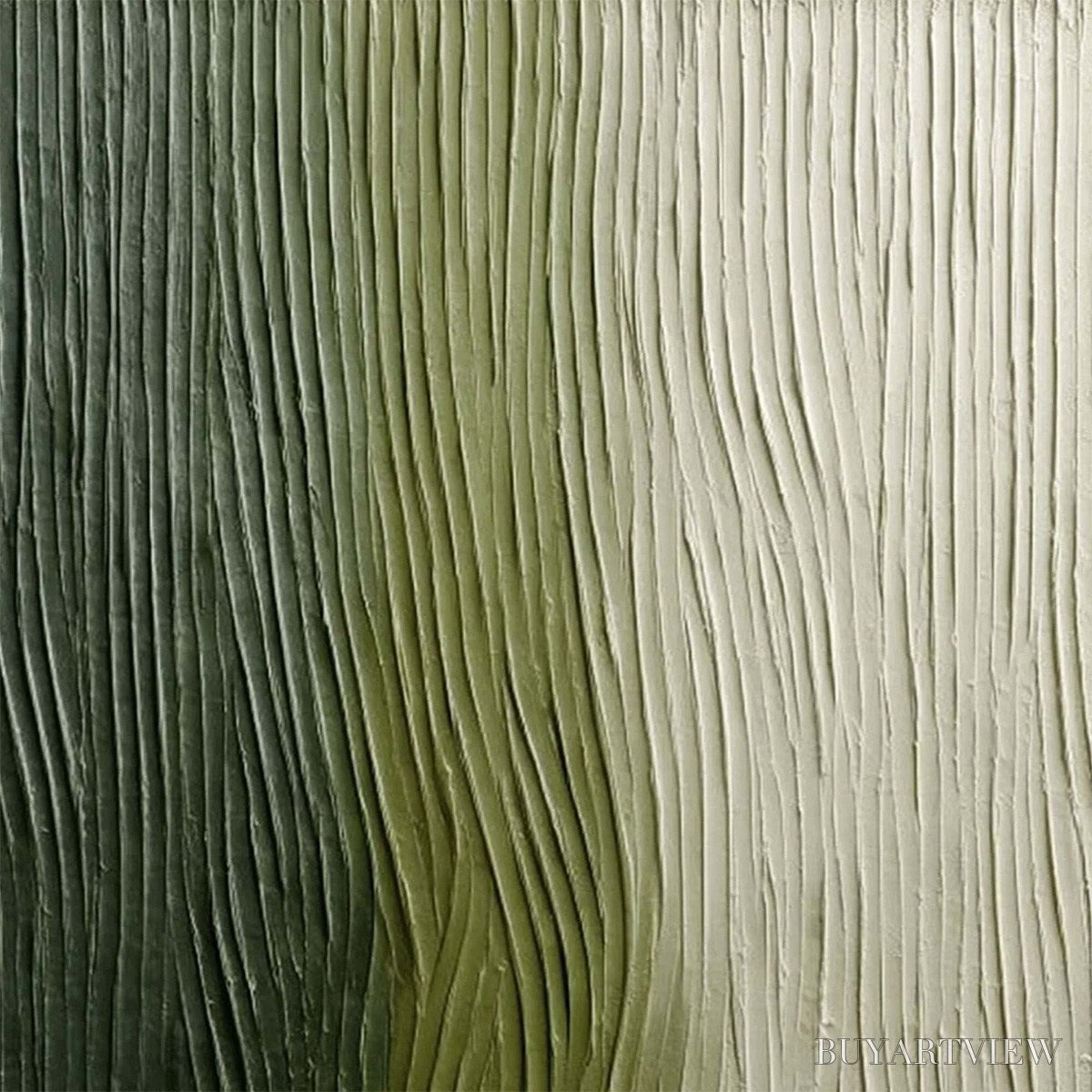 ARTOVITAS Verdant Groove – Textured Wabi Sabi Abstract Landscape Painting - image 3