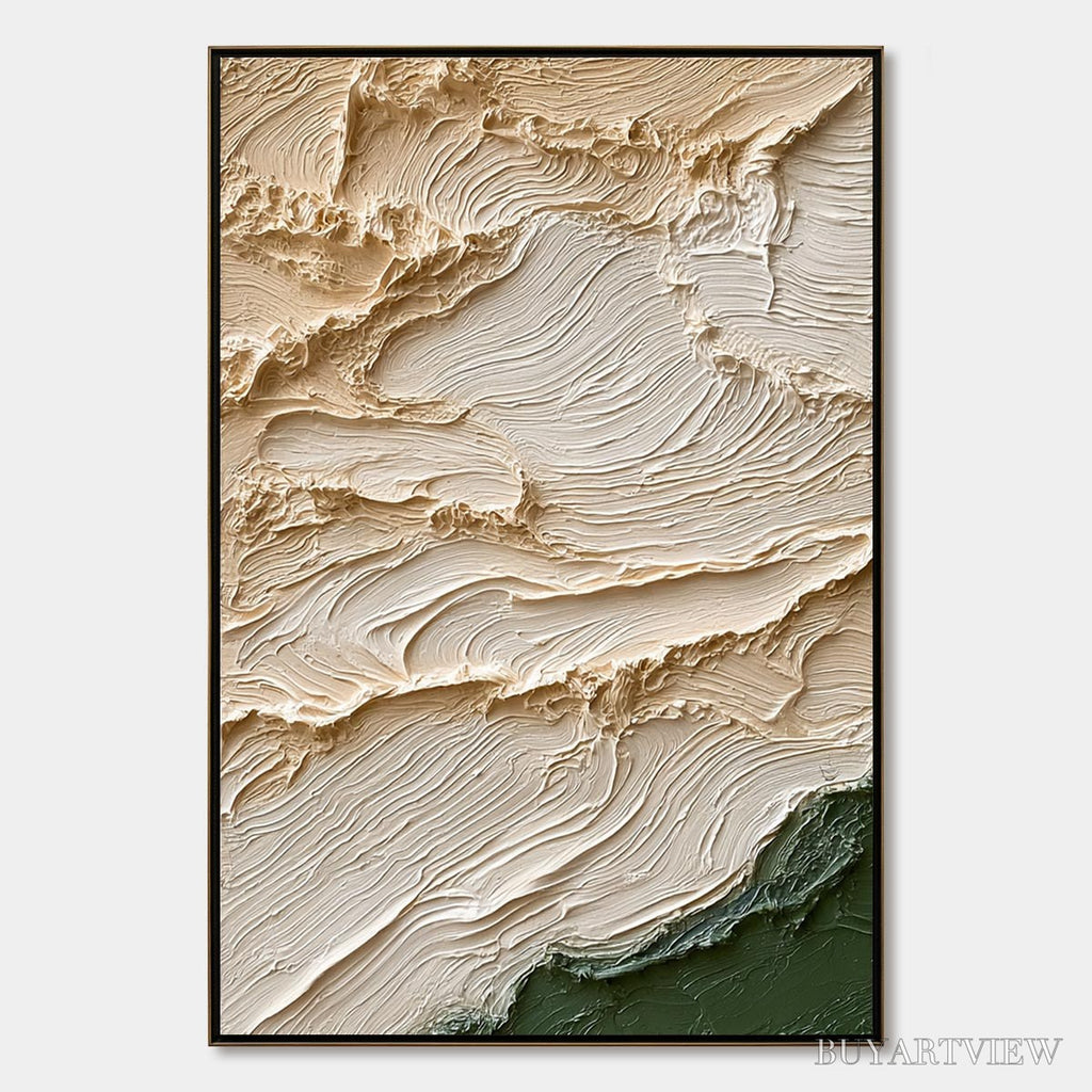 ARTOVITAS Terra Firma – Textured Wabi Sabi Abstract Oil Painting - image 1