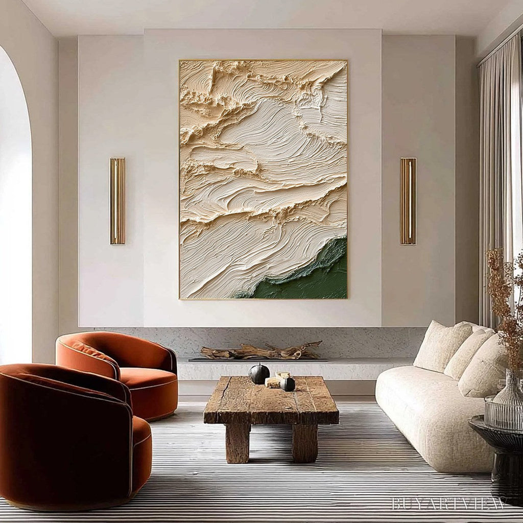 ARTOVITAS Terra Firma – Textured Wabi Sabi Abstract Oil Painting - image 2