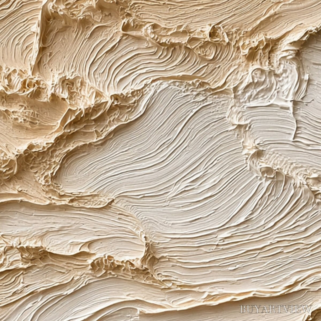 ARTOVITAS Terra Firma – Textured Wabi Sabi Abstract Oil Painting - image 5