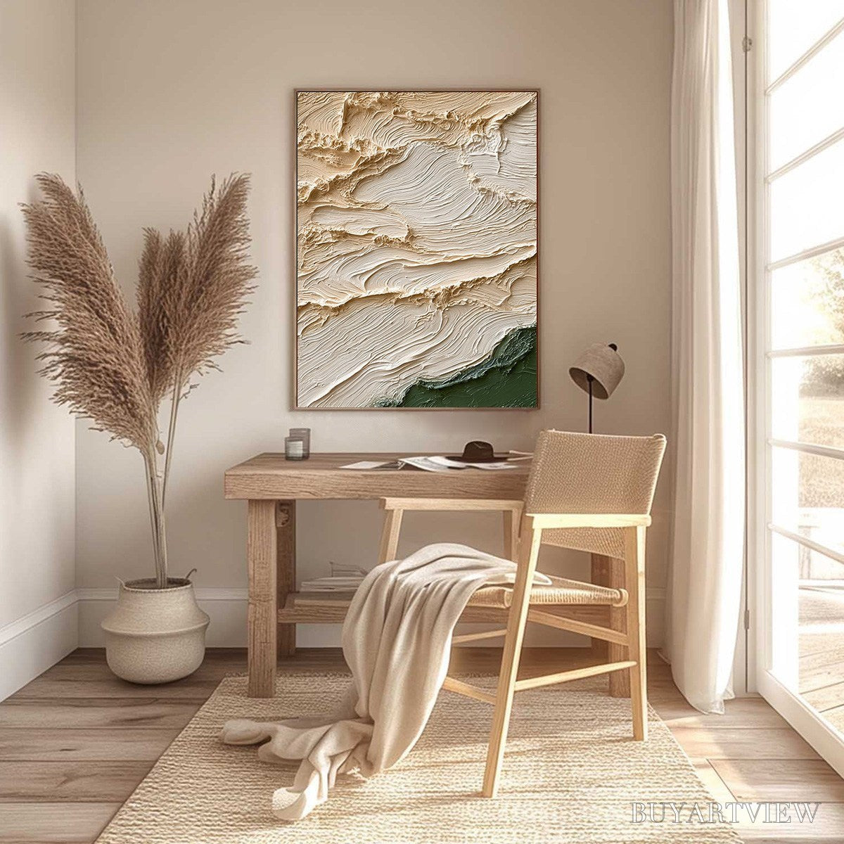 ARTOVITAS Terra Firma – Textured Wabi Sabi Abstract Oil Painting - image 6