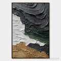 ARTOVITAS Terra Firma – Heavily Textured Wabi Sabi Abstract Landscape Painting - image 1