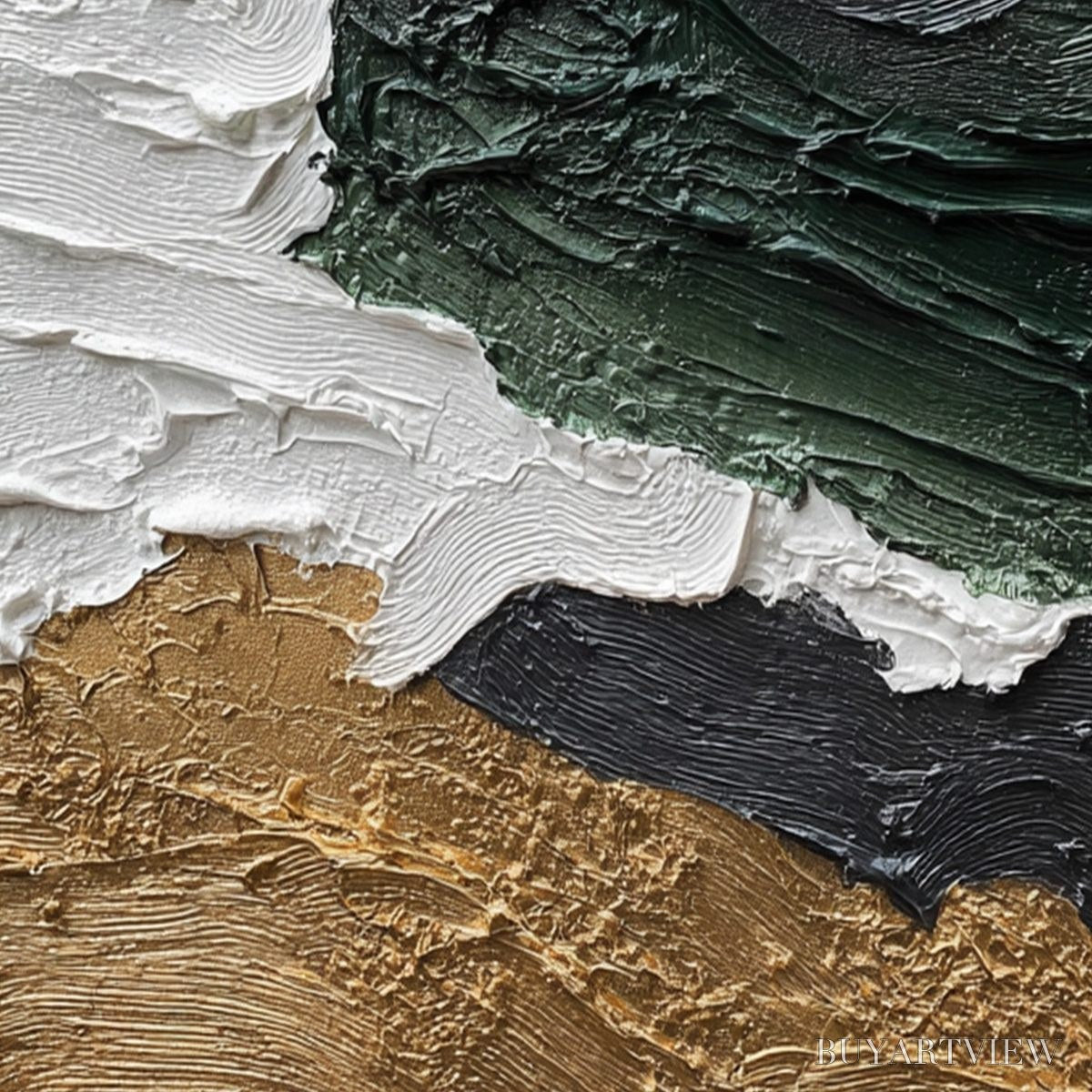 ARTOVITAS Terra Firma – Heavily Textured Wabi Sabi Abstract Landscape Painting - image 3