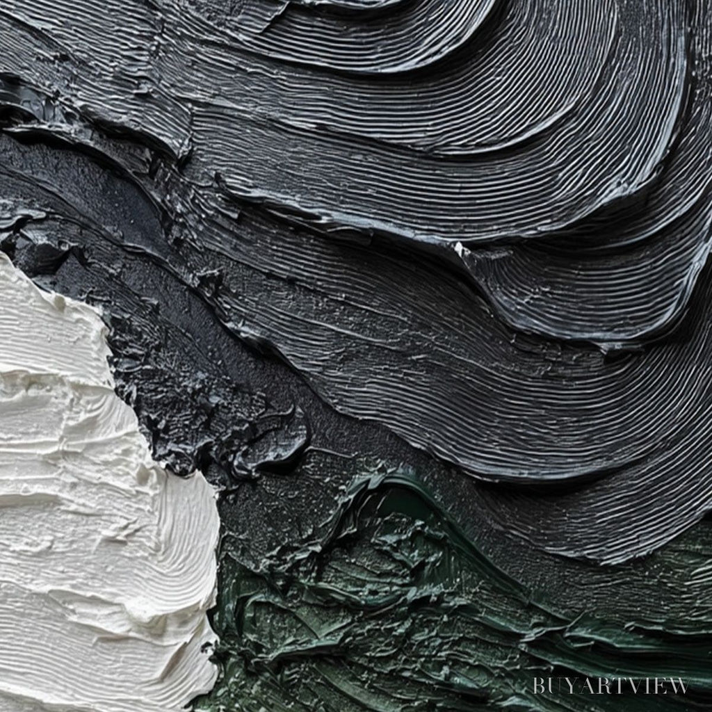 ARTOVITAS Terra Firma – Heavily Textured Wabi Sabi Abstract Landscape Painting - image 5