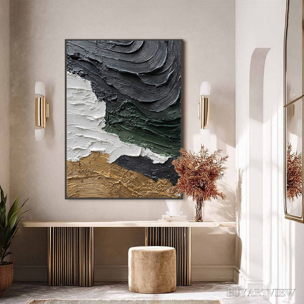 ARTOVITAS Terra Firma – Heavily Textured Wabi Sabi Abstract Landscape Painting - image 6