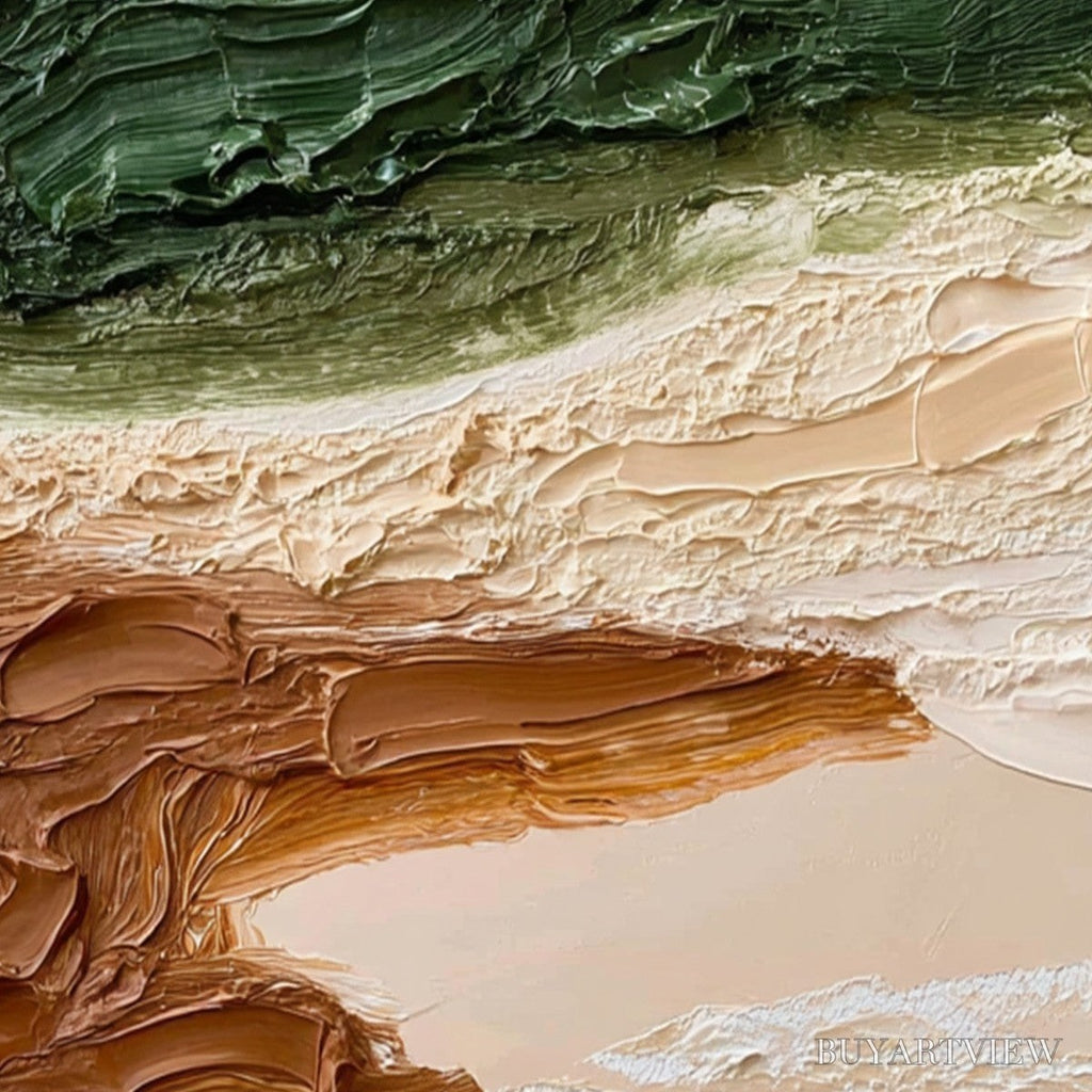 ARTOVITAS Earthen Strata – Textured Wabi Sabi Abstract Landscape Painting - image 5