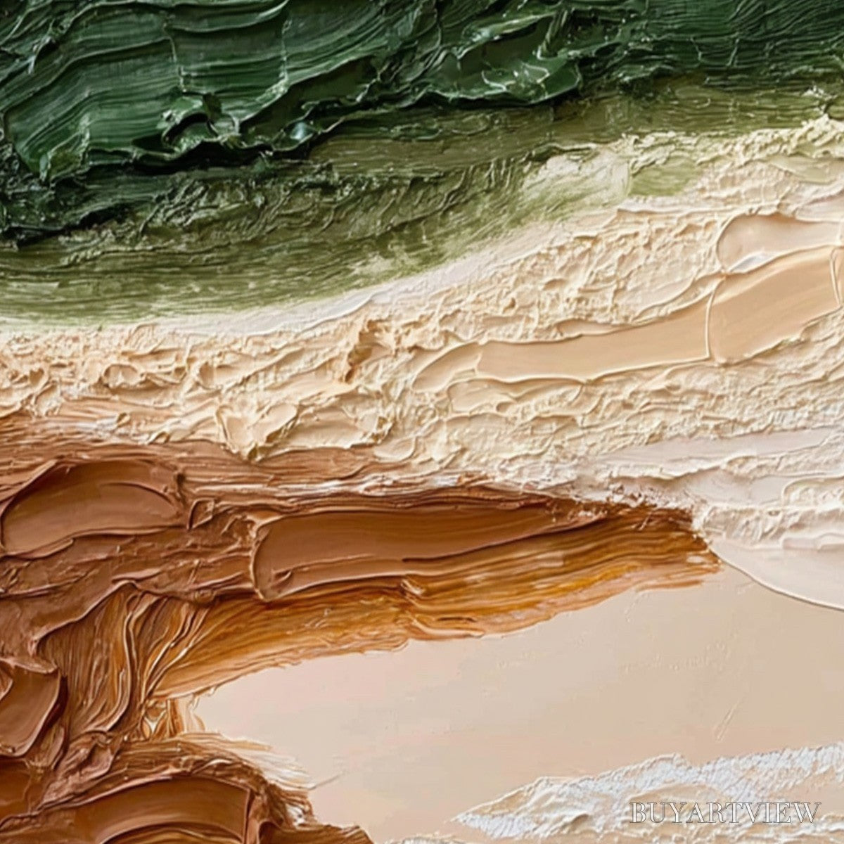 ARTOVITAS Earthen Strata – Textured Wabi Sabi Abstract Landscape Painting - image 5