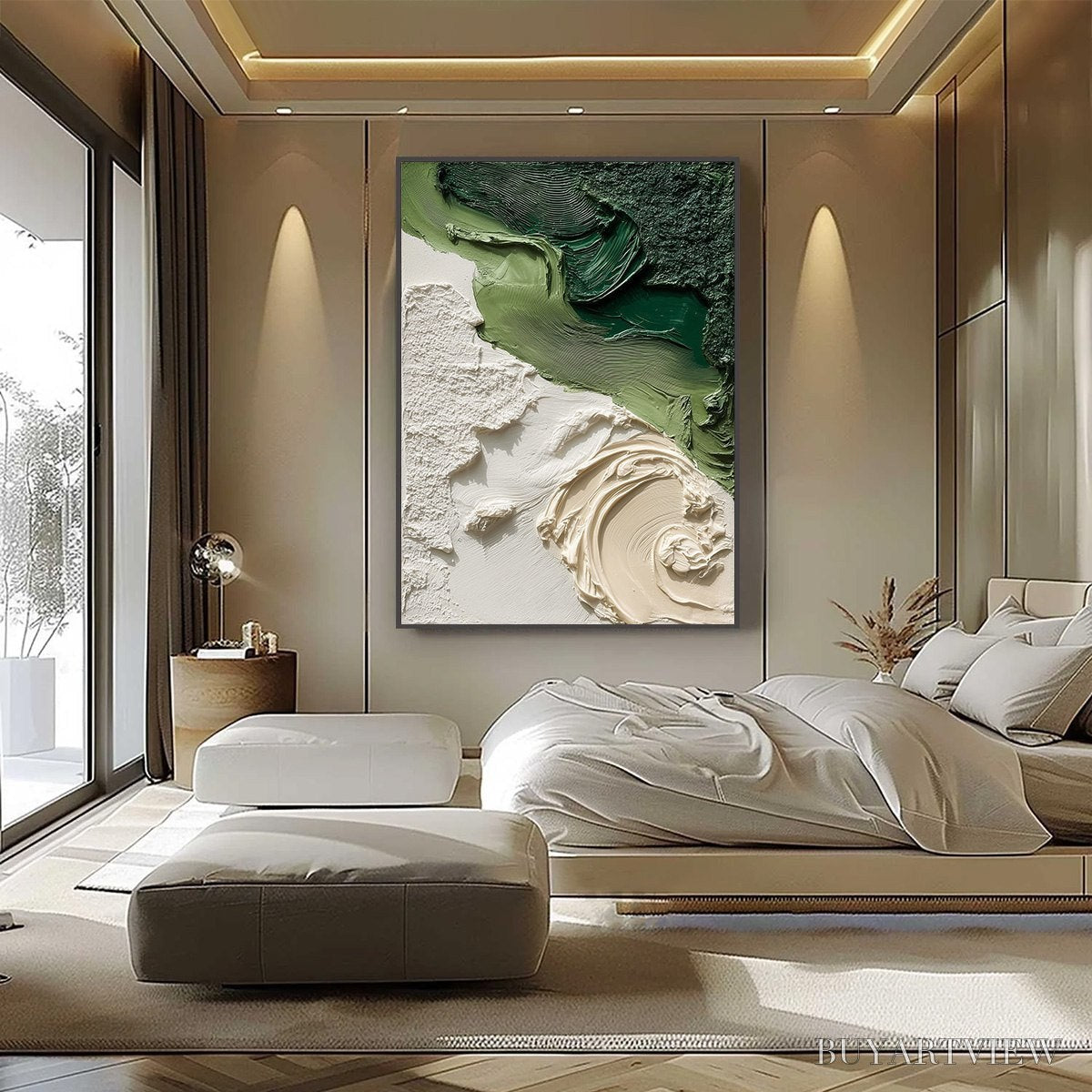 ARTOVITAS Terra Firma – Heavily Textured Wabi Sabi Abstract Painting in Earth Tones - image 6