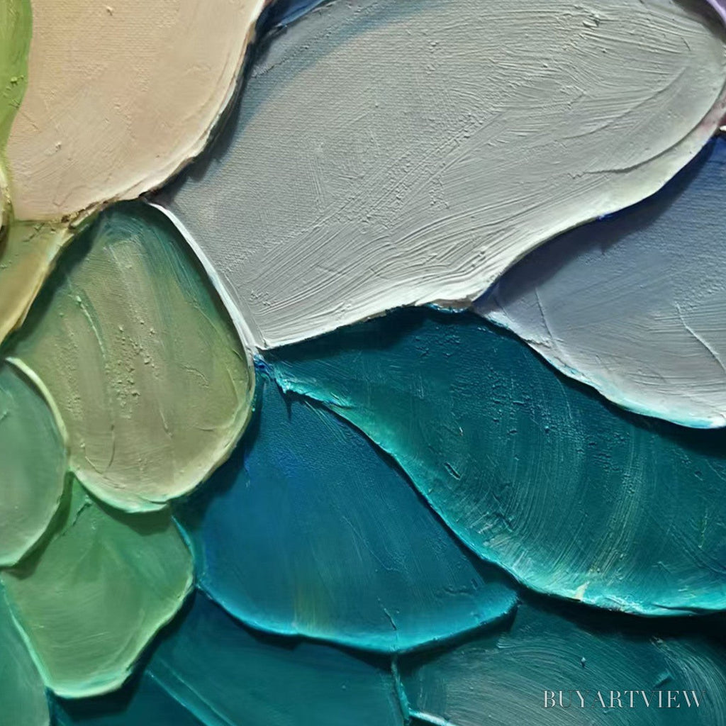ARTOVITAS Rainbow Scales – Colorful Impasto Abstract Painting - image 3