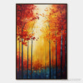 ARTOVITAS Autumn Glow – Textured Abstract Forest Oil Painting - image 1