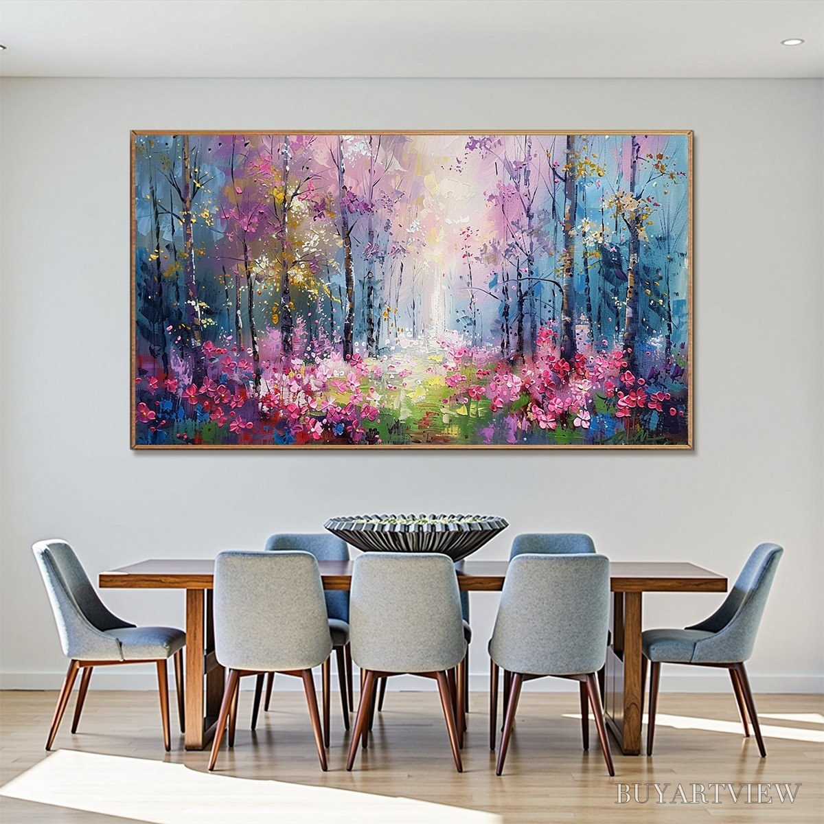 ARTOVITAS Whispering Woods – Textured Impasto Floral Forest Oil Painting - image 6