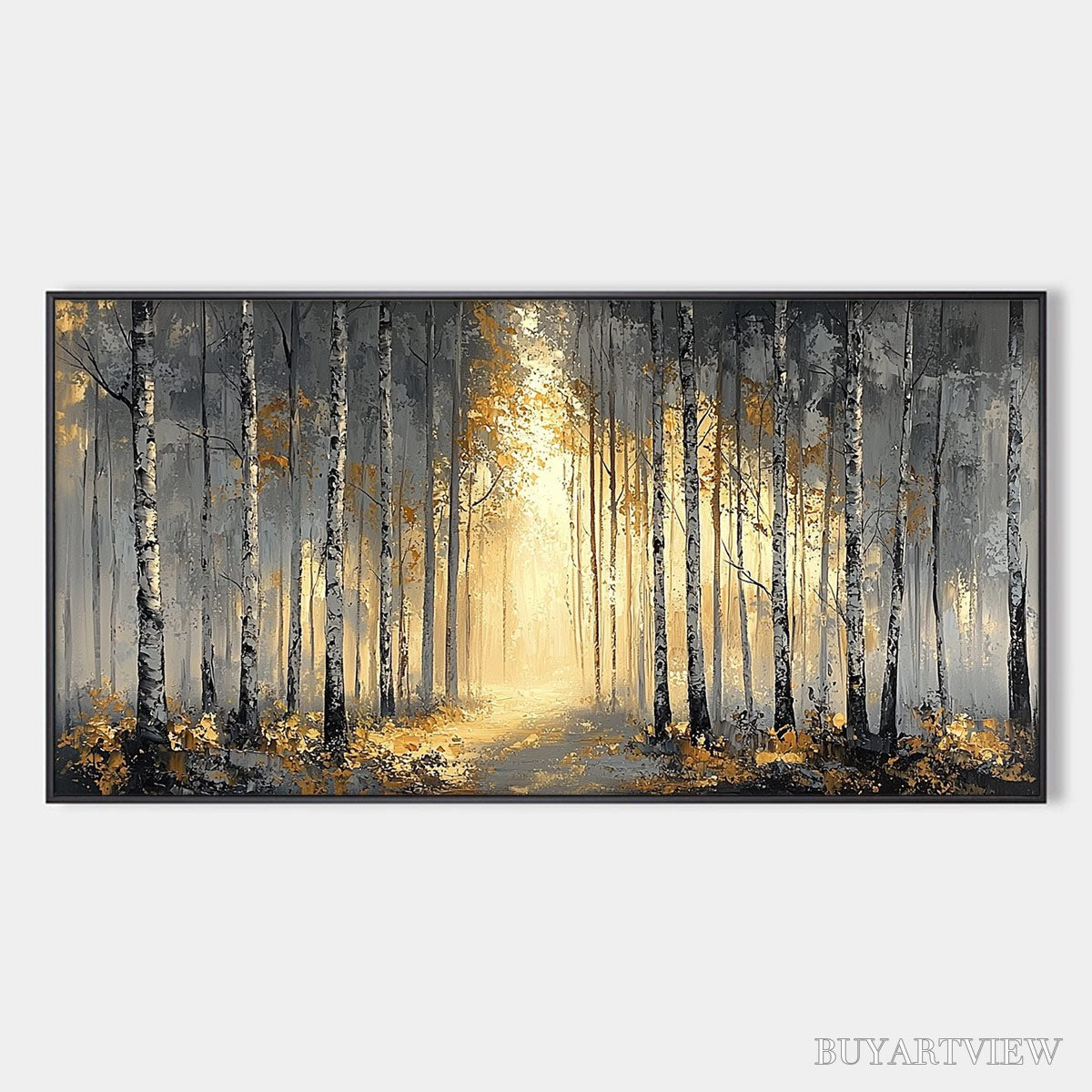 ARTOVITAS Golden Woods – Atmospheric Forest Landscape Oil Painting - image 1