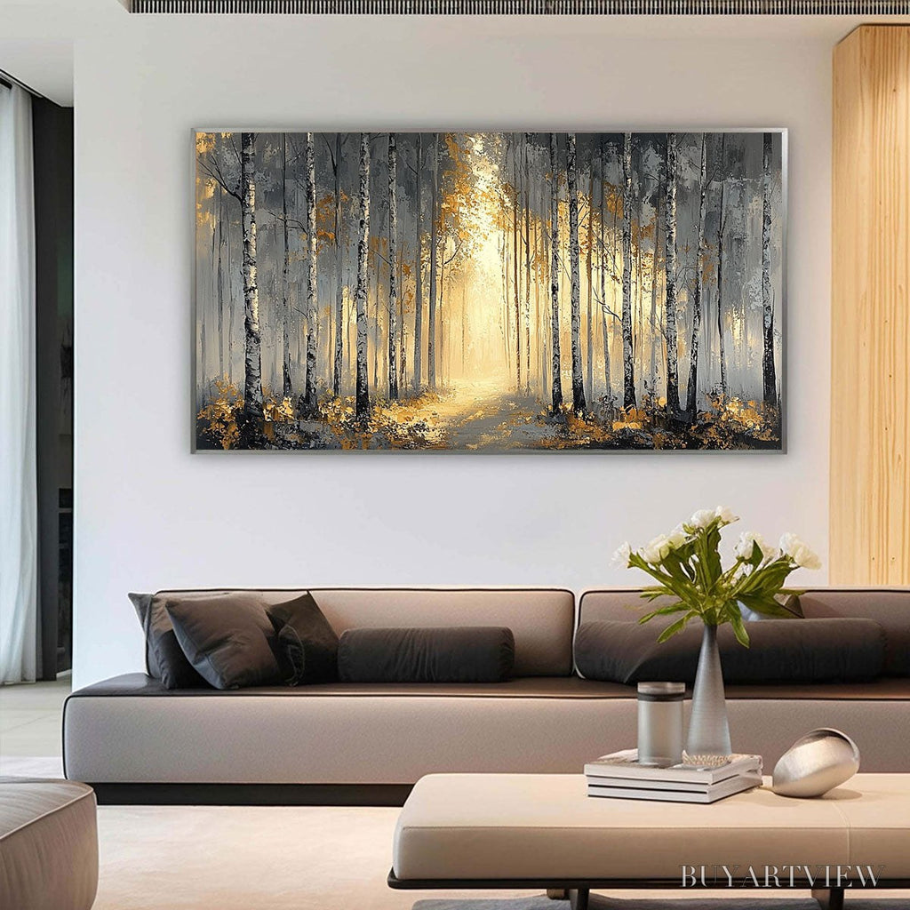 ARTOVITAS Golden Woods – Atmospheric Forest Landscape Oil Painting - image 4