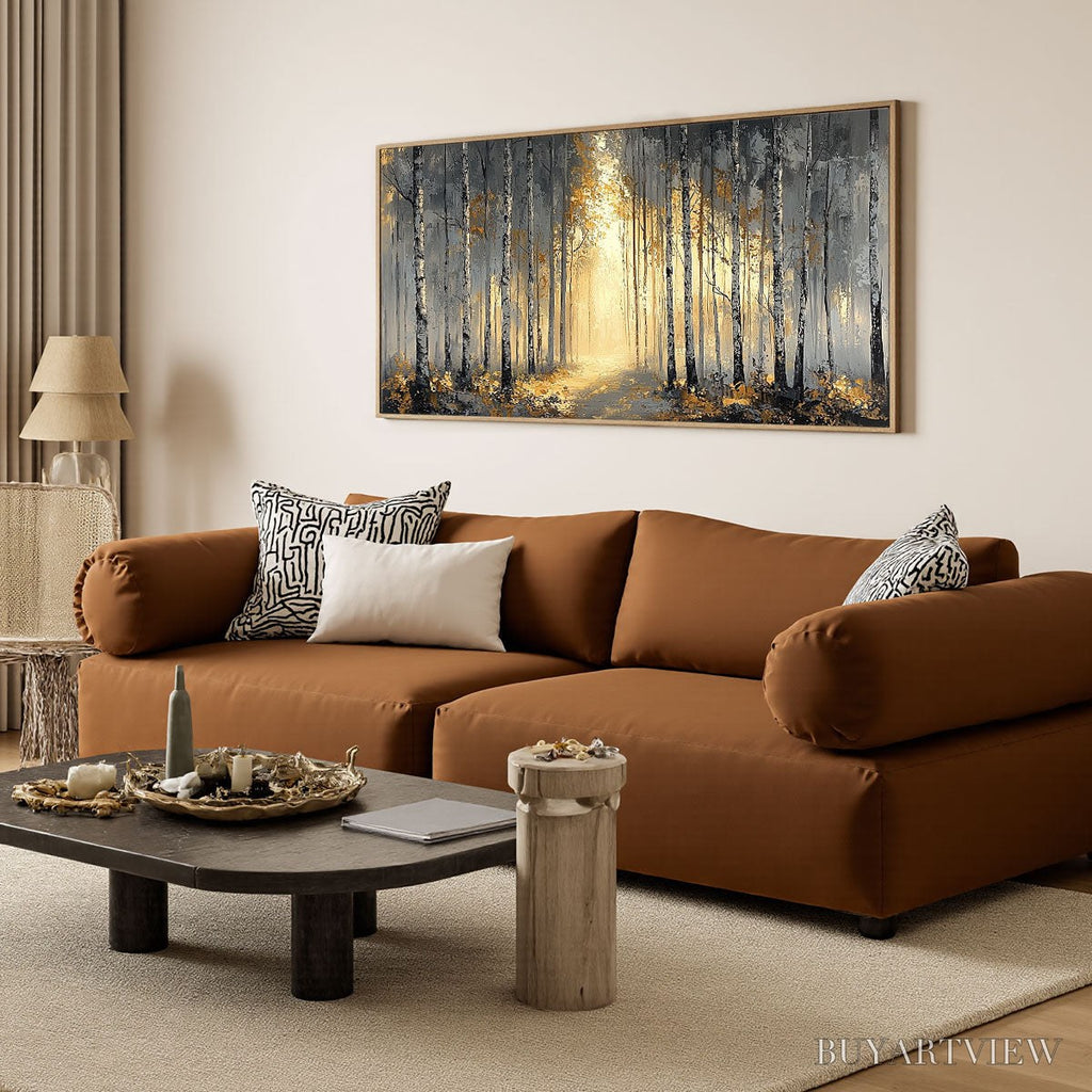 ARTOVITAS Golden Woods – Atmospheric Forest Landscape Oil Painting - image 6