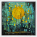 ARTOVITAS Solar Forest – Abstract Forest Landscape Impasto Oil Painting - image 1