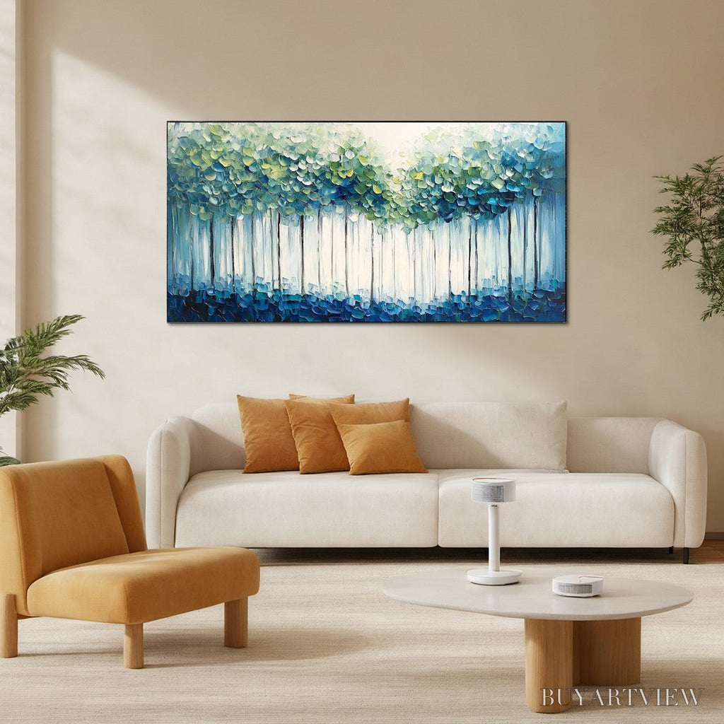 ARTOVITAS Forest Whispers – Textured Panoramic Oil Painting - image 2