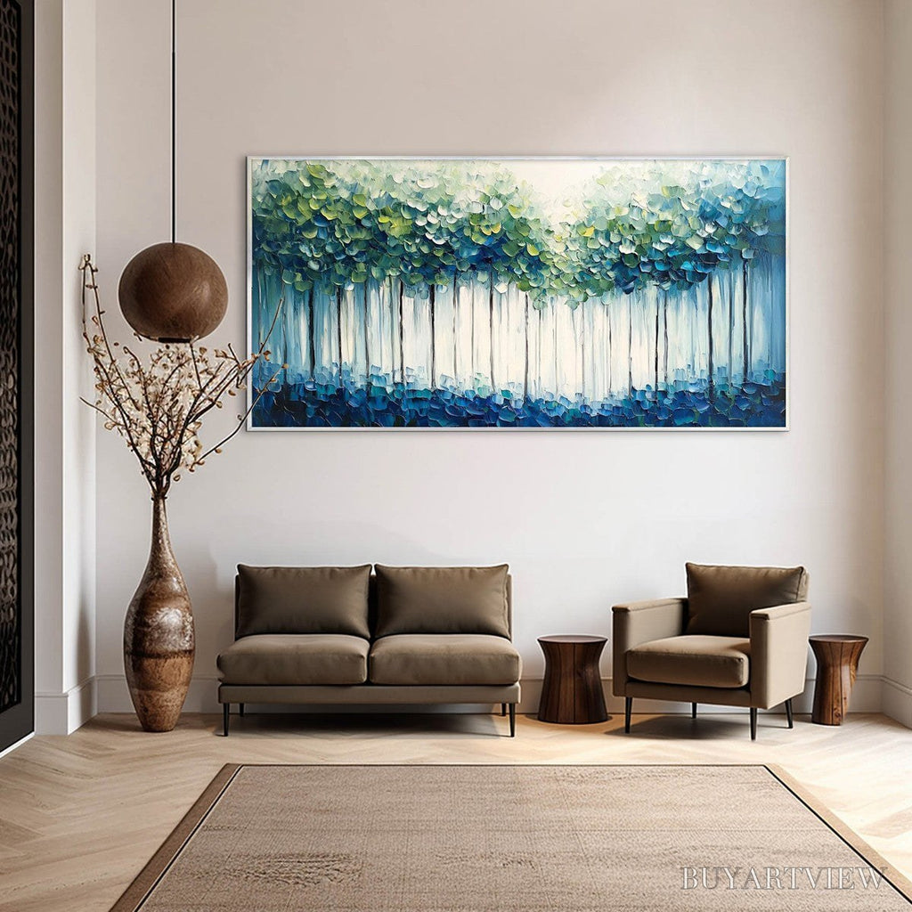 ARTOVITAS Forest Whispers – Textured Panoramic Oil Painting - image 4
