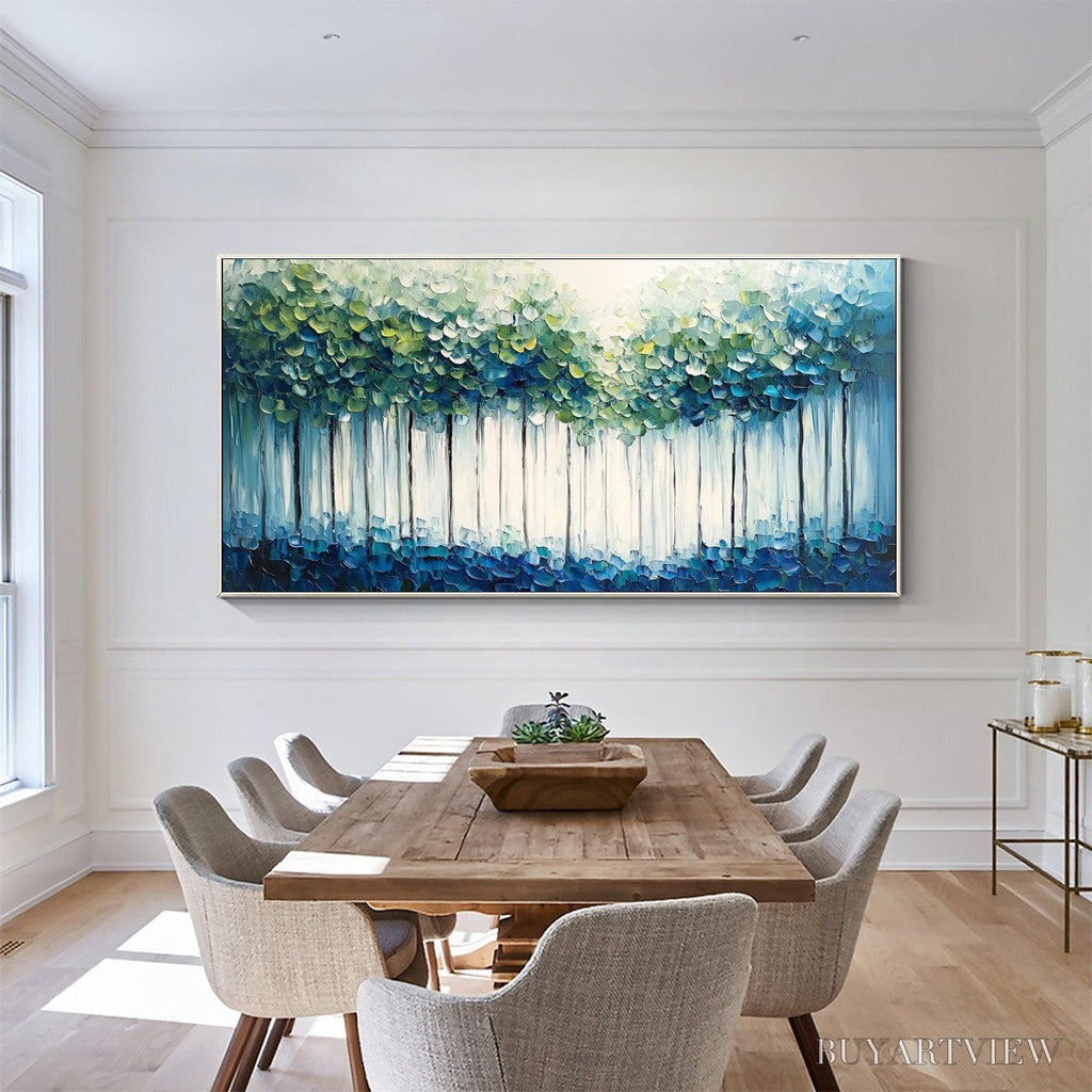 ARTOVITAS Forest Whispers – Textured Panoramic Oil Painting - image 5