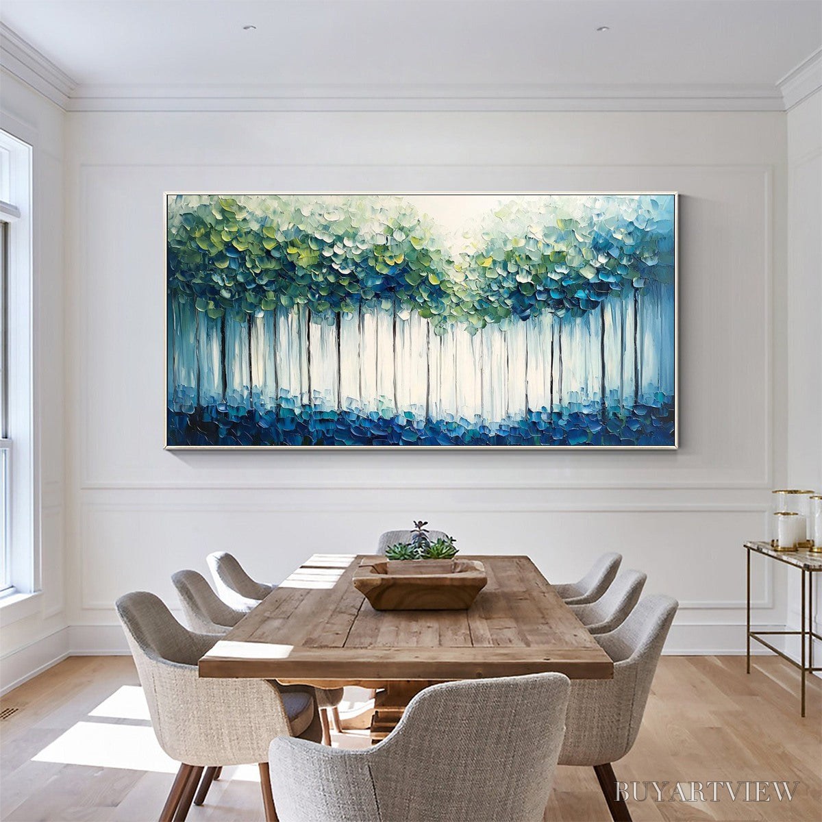 ARTOVITAS Forest Whispers – Textured Panoramic Oil Painting - image 5