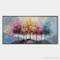 ARTOVITAS Enchanted Forest – Textured Colorful Trees Oil Painting - image 1